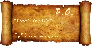Pissel Odiló névjegykártya